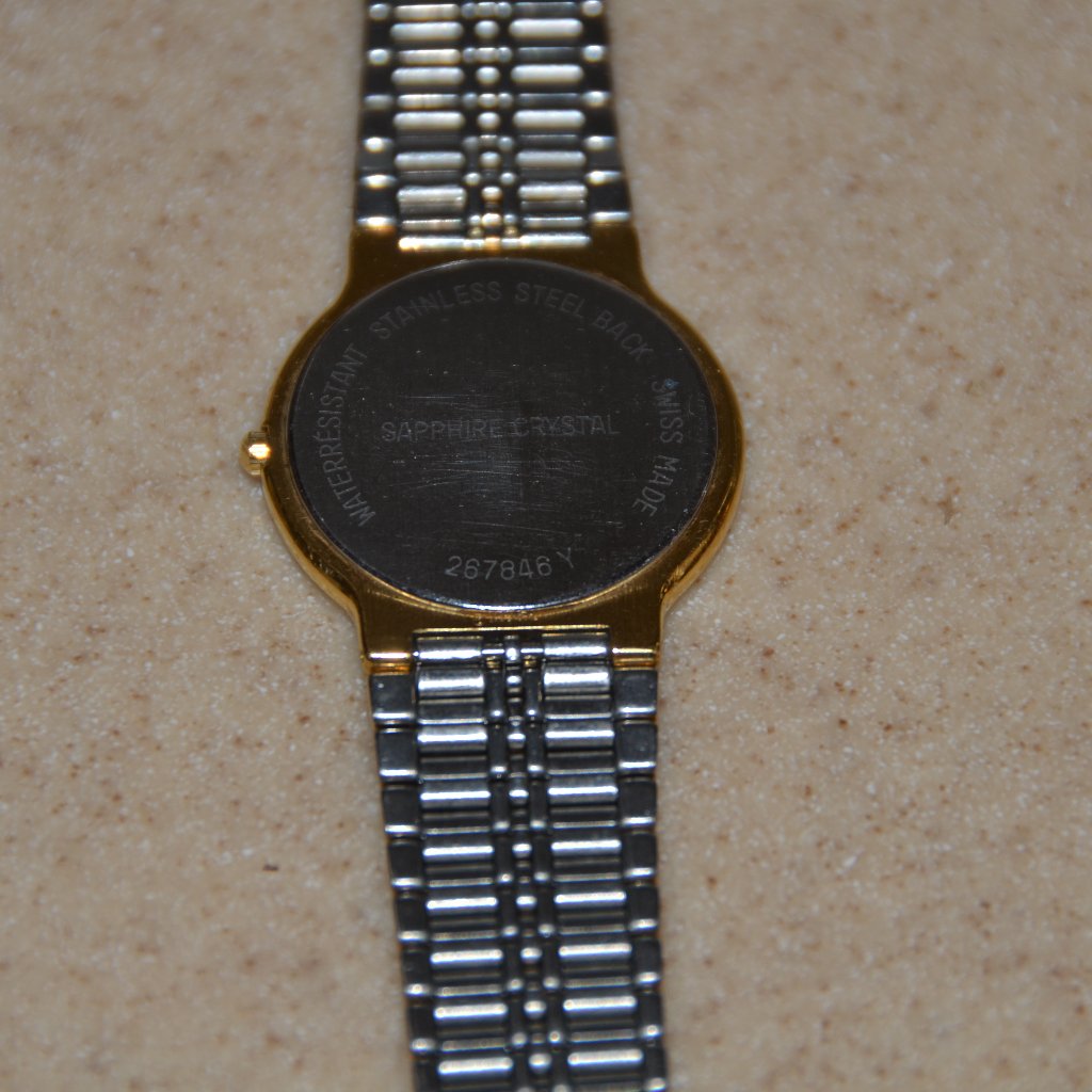 Vintage Estate Mayors Sapphire Crystal Datejust Swiss Movement Gold Band Watch — image 7 of 8